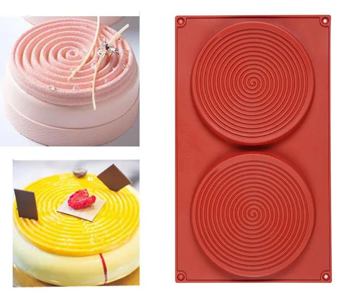 Large Silicone Cake Mold Discs Biscuit Mould 2 Holes Round Cylinder Chocolate Mold for Cookie Candy Jelly Muffin Sandwiches Soap