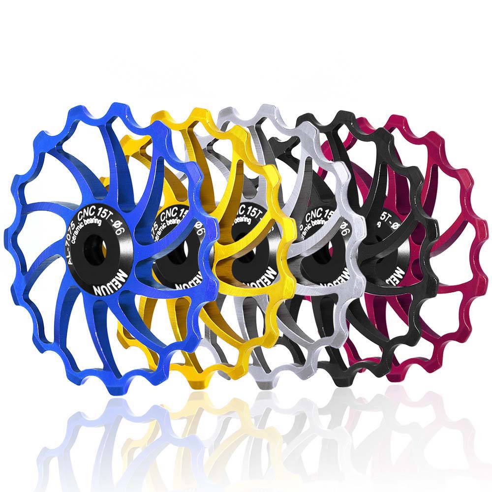 Road Bike Mountain Bike 14T 15T 16T Pulley Wheel Ceramics Bicycle Parts Rear Derailleur Guide Wheel Bearing Guide Roller