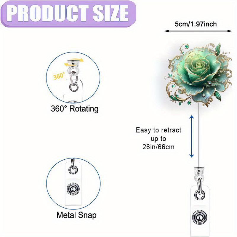 

Розовый бейдж-ролик - 2D выдвижной ID-клип для медсестер, врачей и медицинского персонала. United States