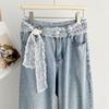 Lace Bow Thin Lace Waist Belt Y2K Waistband Long Lace Waistband  Street Dance Accessory