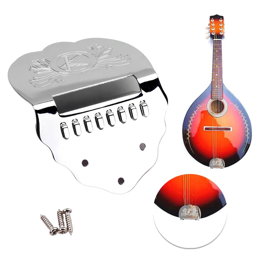 Premium Metal Mandolin Tailpiece Durability and Stylish Replacement Part for Enhancing Performances
