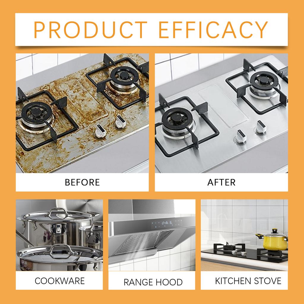 Jue Fish Kitchen Grease Cleaner Multi-Action Cleaning Kitchen Hood Cooktop Heavy Duty Stubborn Stains
