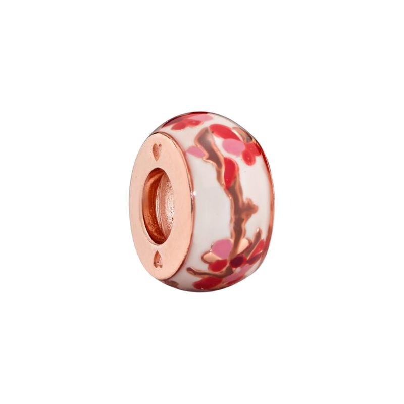 Pandora MOMENTS Pink Peach Blossom Charm Women s Rose Gold 788111ENMX золотой