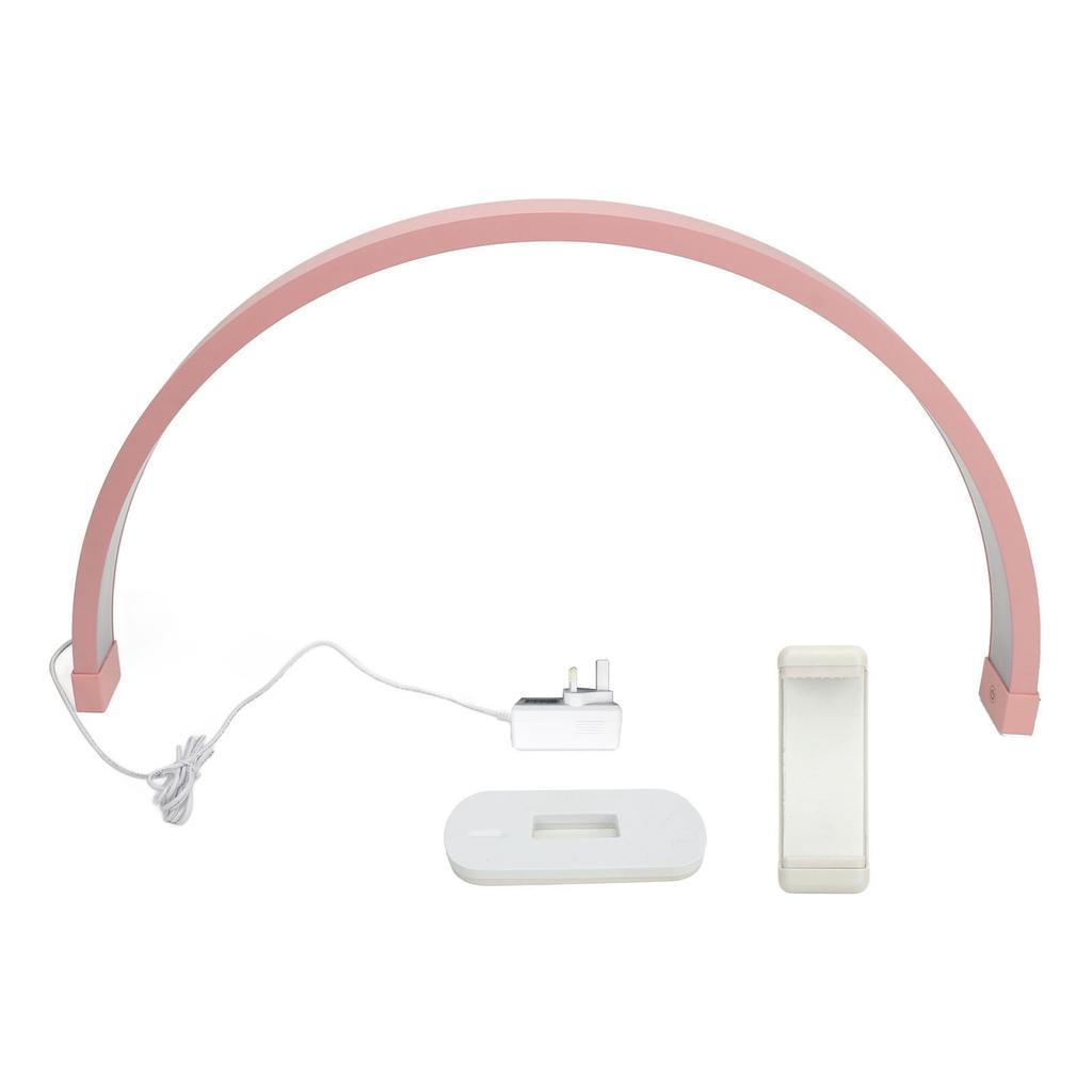 29.5in Half Moon Lamp 40W Eyelash Light with Phone Clamp Adjustable 2000lm 3200 To 5600K LED Beauty