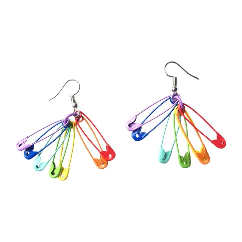 

Creative Edgy Pin Design Earrings in Vibrant Multicolor for Fashionable Party and Daily Wear Made of Lightweight Alloy
