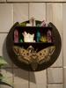 1 pc Black snake butterfly 3-tier Floating wall shelf crystal shelf display storage rack Ledge Suitable for placing stone candle