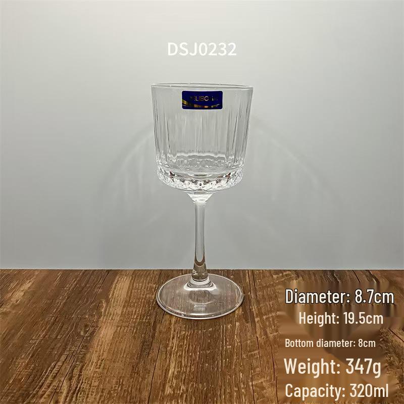 European Classical High-Stemmed Martini Glass - Artistic Cocktail & Wine Glass for Bars