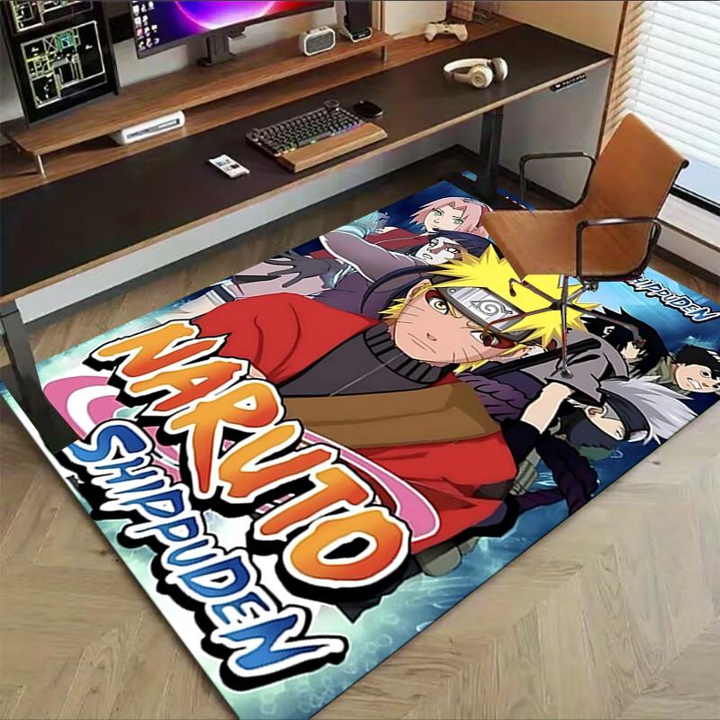1pc Naruto Movie Poster Carpet for Playroom Bedroom Living Room Sofa Home Decor,kids Game Area Rug Non-slip Floor Mat Y723111