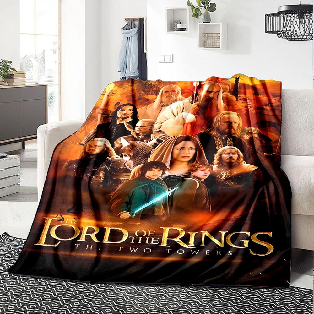 1pc Lord of the Rings Two Towers Flannel Blanket Soft Warm Throw for Home, Office, Travel, All-Season Cozy Bedding Gift L1386
