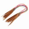Multicolor Plastic Pipe Carbonized Double Annular Bamboo Sweater Needles for Knitting
