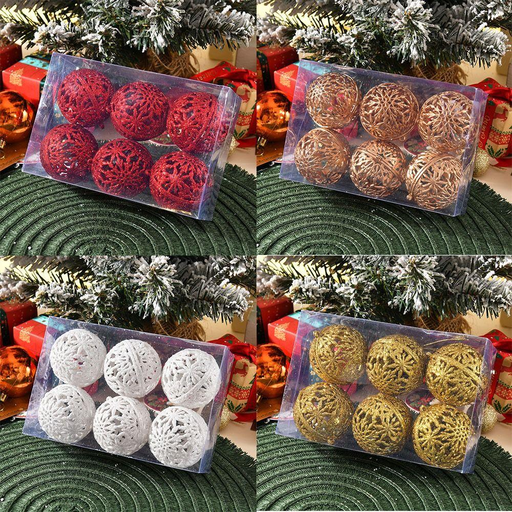 6pcs 6cm Christmas Tree Balls Christmas Baubles Pendants Christmas Tree Pendant Christmas Ball