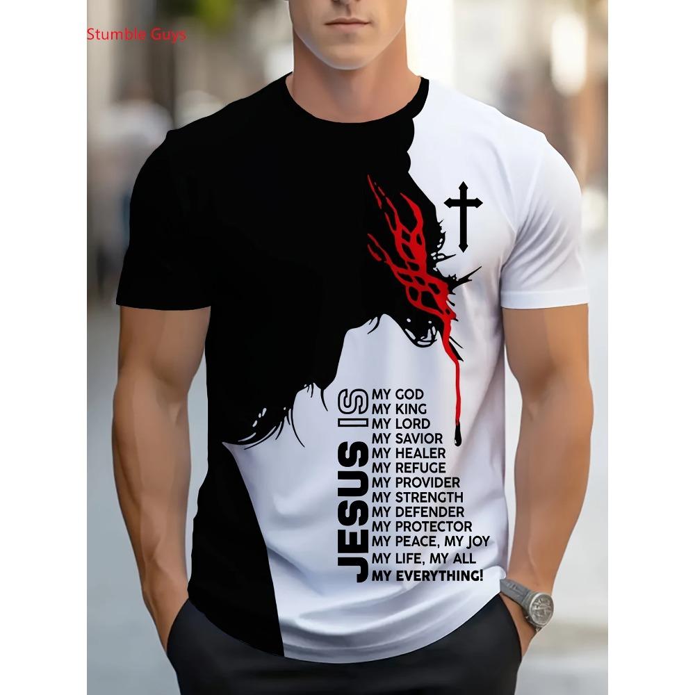 

T-shirt Summer Fashion Casual Short Sleeve 6XL