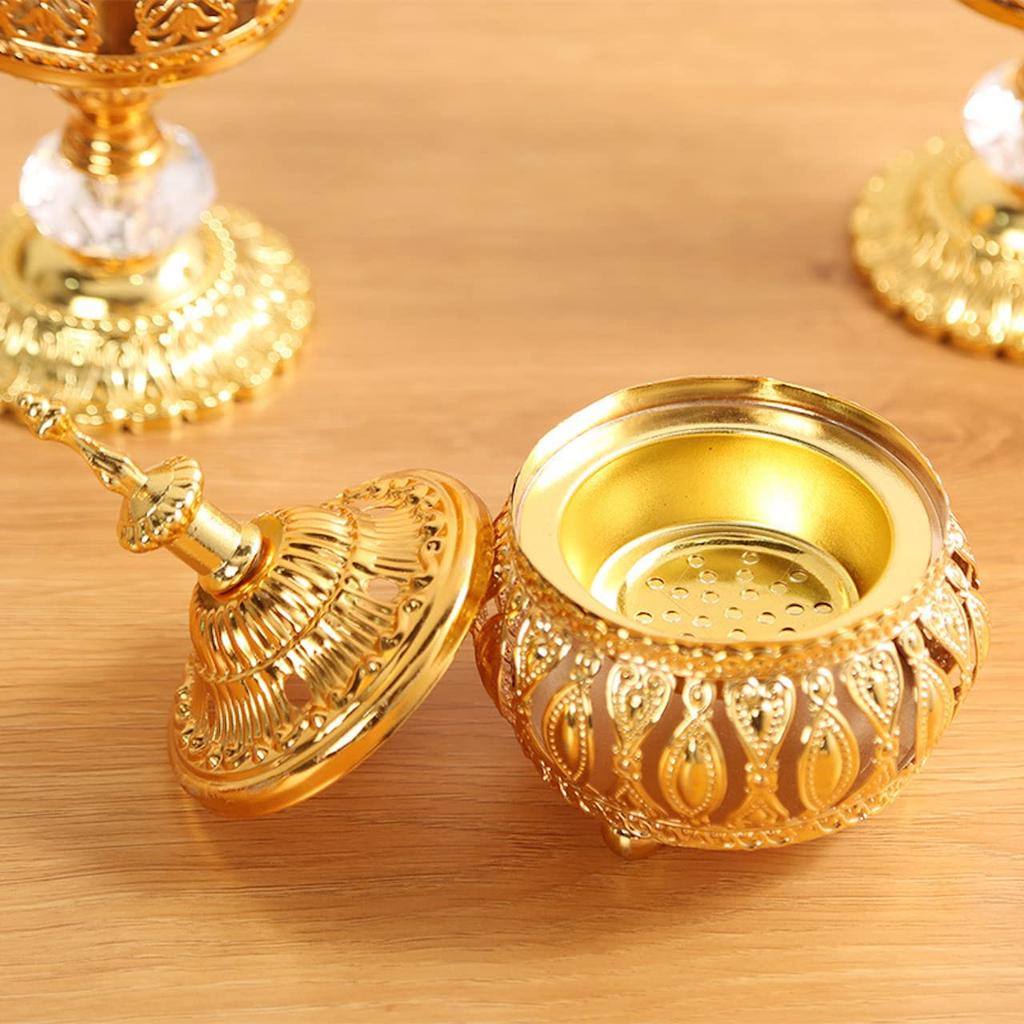 [Queen-b] Gold Incense Burner, Stylish, Scandinavian Design, Relaxing Interior, Modern Aromatherapy, Buddhist Altar, Entryway, Incense Holder, Cute