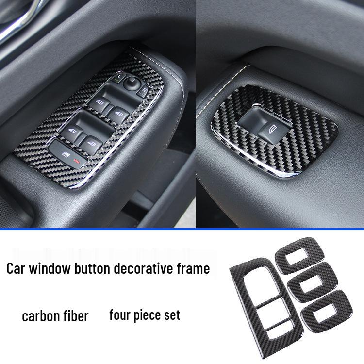 Real Carbon Fiber Gear Shift Frame for Volvo XC60/S60/V60: Center Console Panel Interior Sticker