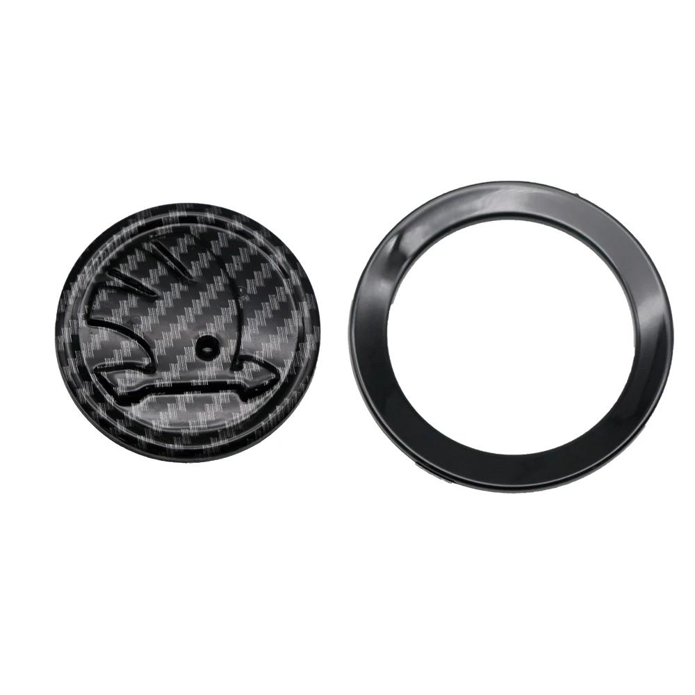 Car Steering Wheel Badge Emblem Sticker Auto Interior Accessories For Skoda Yeti Kodiaq Octavia Karoq Kamiq Fabia Rapid Superb