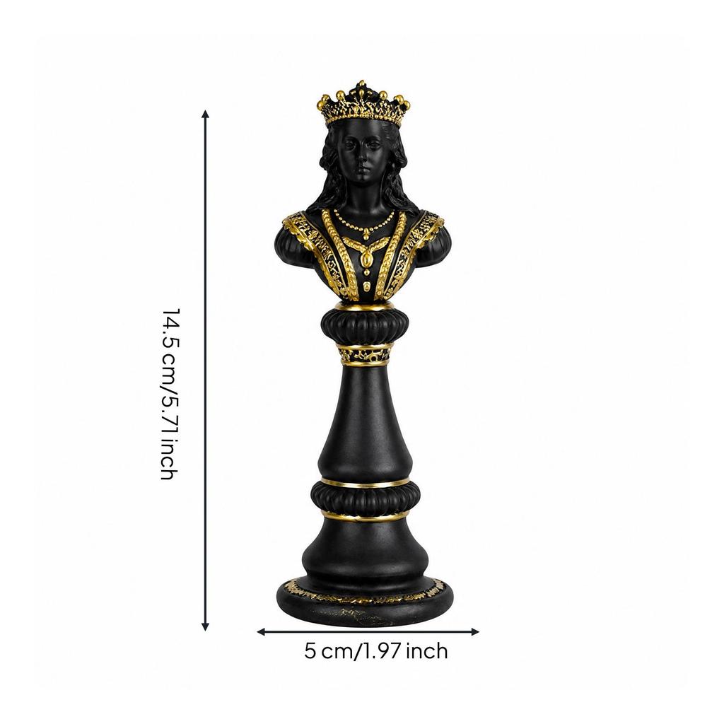 Chess-Themed Decorative Figurine Elegant Statue Giftable