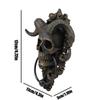 Horned Satanic Devil Lucifer Skeleton Door Knocker Wall Hanging Plaque for Halloween Outdoor Home Decoration