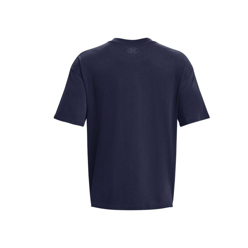 Under Armour Split Logo Print Loose Training T-Shirt Men Tops Dark-Blue 1379557-410