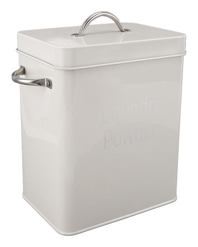 Metal Laundry Room Container with Dual Side Handles with Spoon Lid Farmhouse Laundry Powder