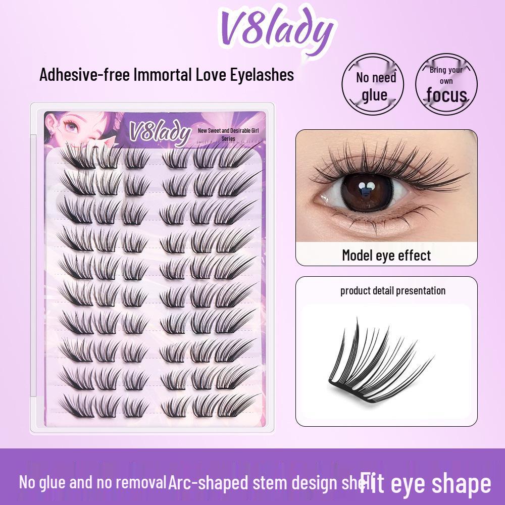 Immortal Love Soft Natural Individual Lashes for Beginners - Realistic, Curled Single Clusters