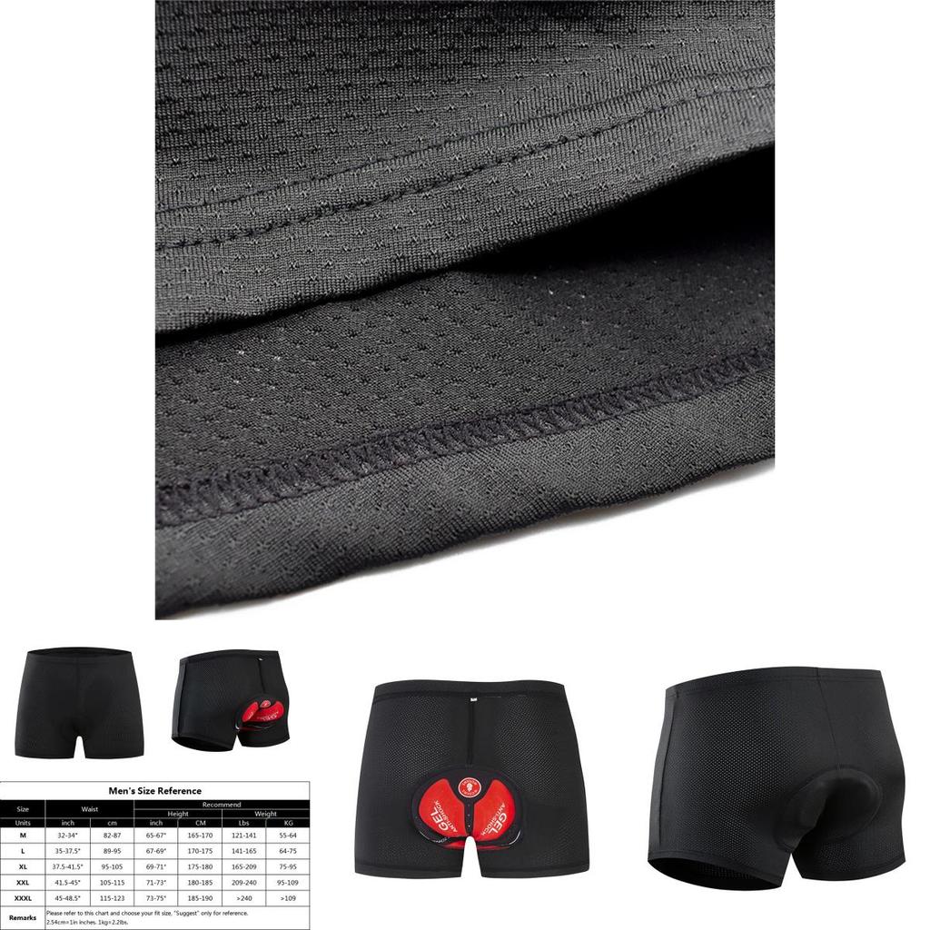 Ropa interior de ciclismo para hombre con acolchado 3D de gel de primera calidad y tejido de malla de alta elasticidad