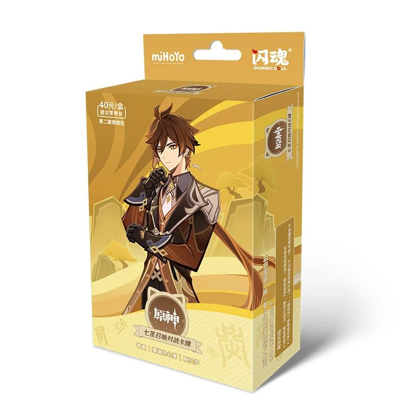 100% Genuine Genshin Impact Card Genius Invokation Tcg Battle Card Hu Tao Raiden Shogun Character Collection Card Kid Toy Gifts