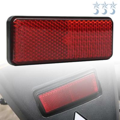 Motorcycle Modified Electric Vehicle Bicycle High Reflective Square Reflector Reflector Rear Clay Plate Brake Warning Device