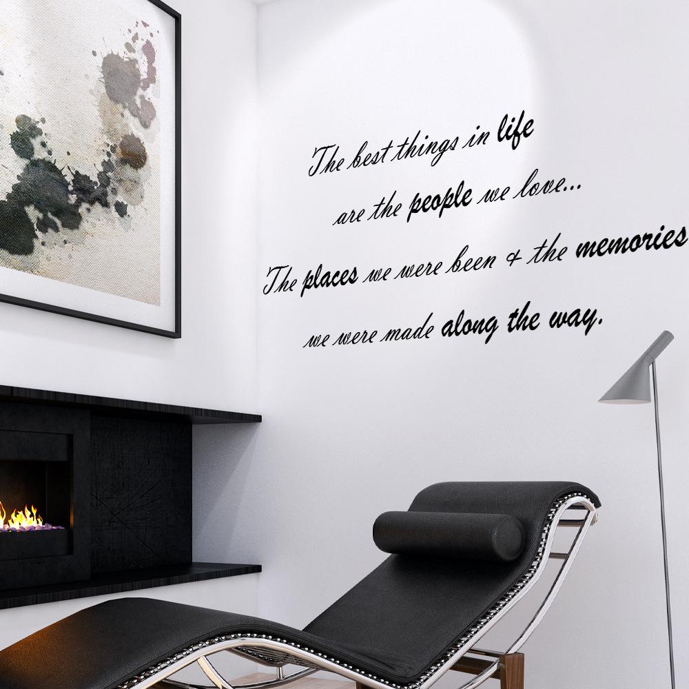 WZ9039 English Proverbs Bedroom Living Room Entrance Home Background Landscaping Decorative Wall Sticker