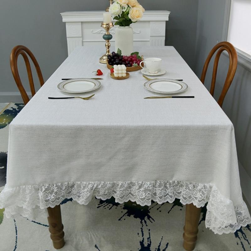Florals Pattern Tablecloth Waterproofs Materials Quick Cleaning Solution For Kitchen Dining Room