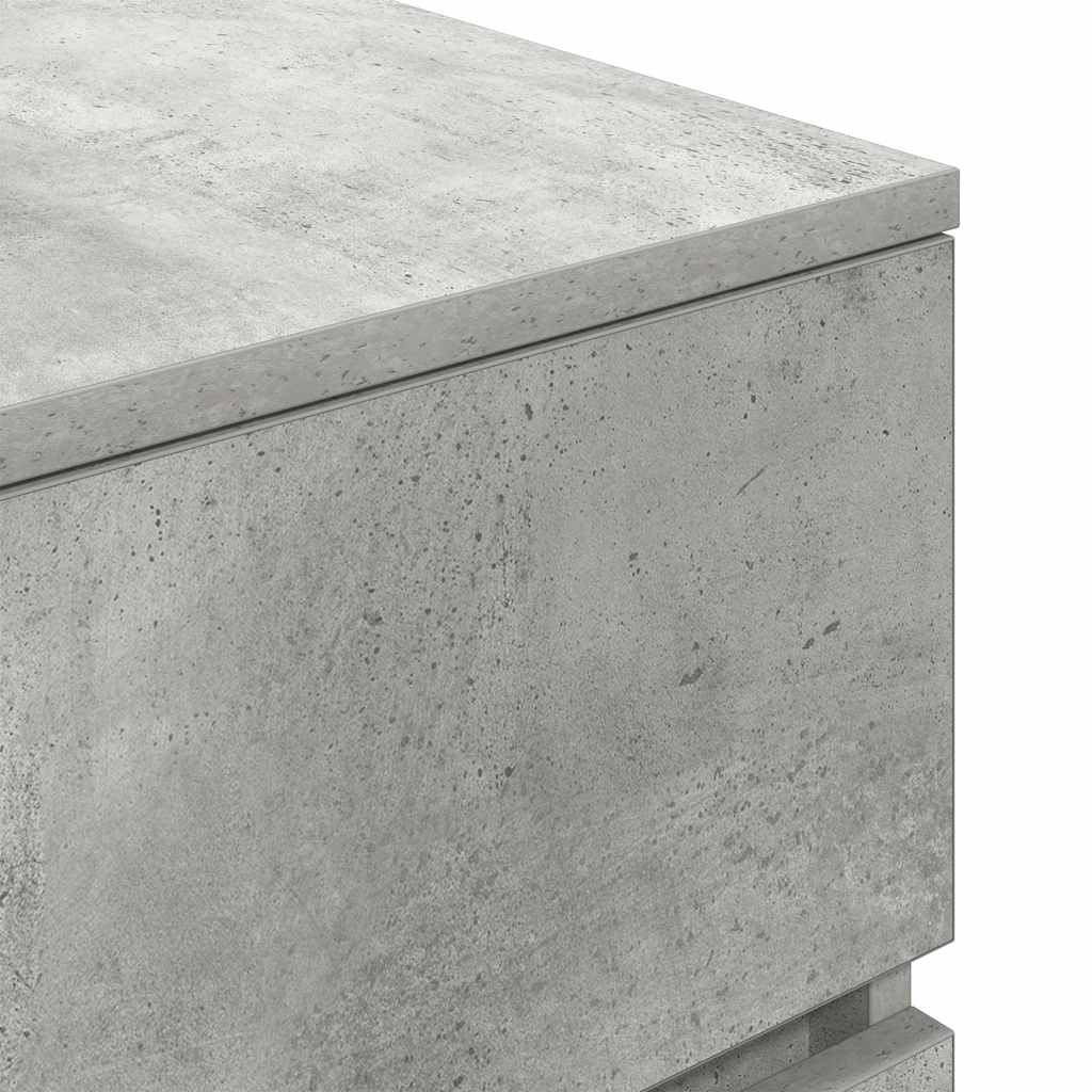 Nightstand with 3 Drawers Concrete Gray 39 x 35 x 65 cm
