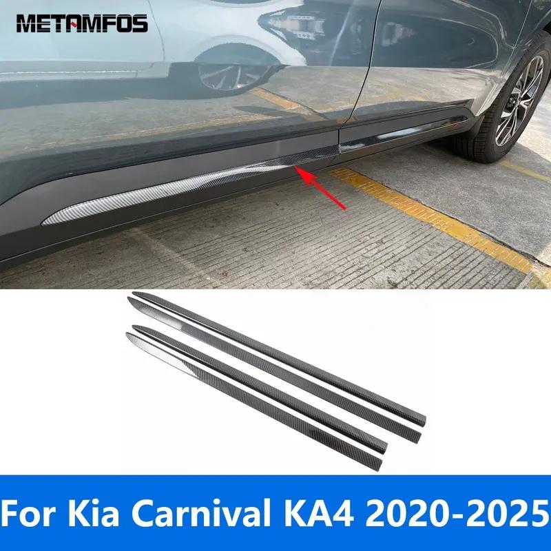 

Exterior Accessories For Kia Carnival KA4 -2024 2025 Carbon Fiber Door Side Line Strip Body Skirt Molding Trim Car Styling