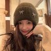 Bow Knitted Wool Hat Autumn and Winter New Big Head Circumference Versatile Fashion Ear Protector Cold Hat Women