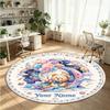 Animales salvajes (450) Alfombra de Terciopelo Redonda con Cristales Personalizada con Nombre y Texto Felpudo Personalizado Decoración del Hogar Alfombra de Cristal Antideslizante