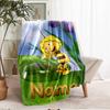 Custom Name Maya the Bee Theme Printed Blanket - Perfect for Couch, Bed, Travel & Outdoor Use | Machine Washable, Cozy & Durable.