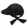 Cappello visiera da sole da donna con tesa larga protezione UV cappellino da baseball con fiocco per esterni casual cappellino da baseball con fiocco da donna