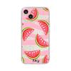 Summer New Watermelon Mobile Phone Case for Girls, Iphone16pro Transparent Case, Apple 17 Fine Hole Protective Case
