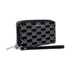 Michael Kors Jet Set Travel Allover Printed Jacquard and Leather Wallet Large Women's Black