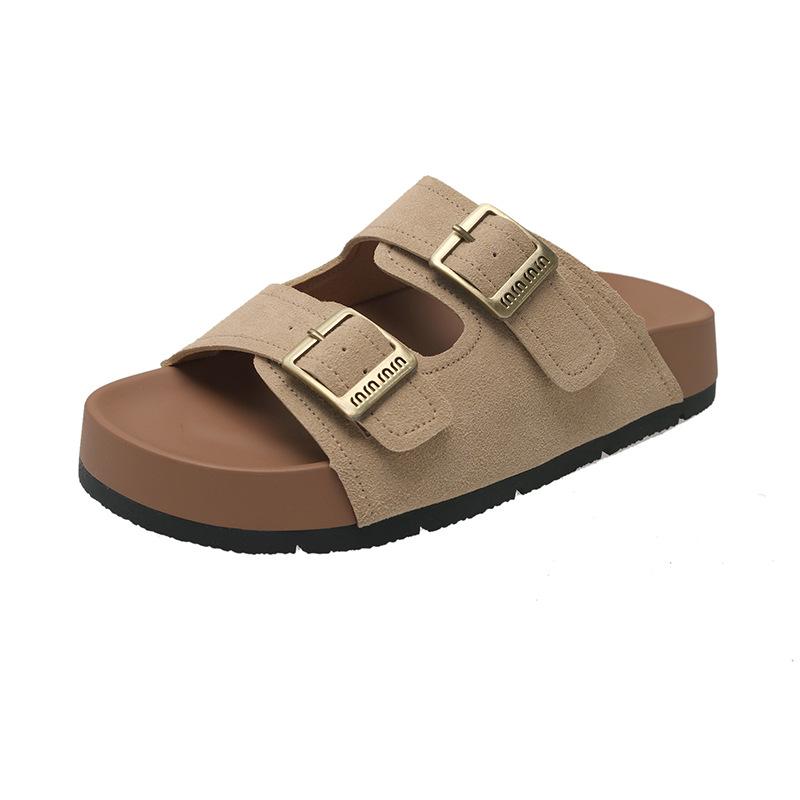 Slippers cool slippers summer new flat bottom thick bottom comfortable breathable outside wear casual soft sole women's shoes