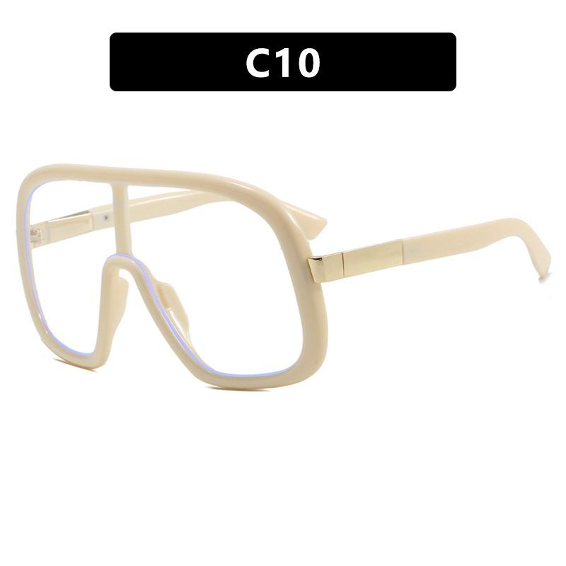 JYL Oversized One-Piece Sunglasses UV400 Unisex Punk Big Frame / 3243