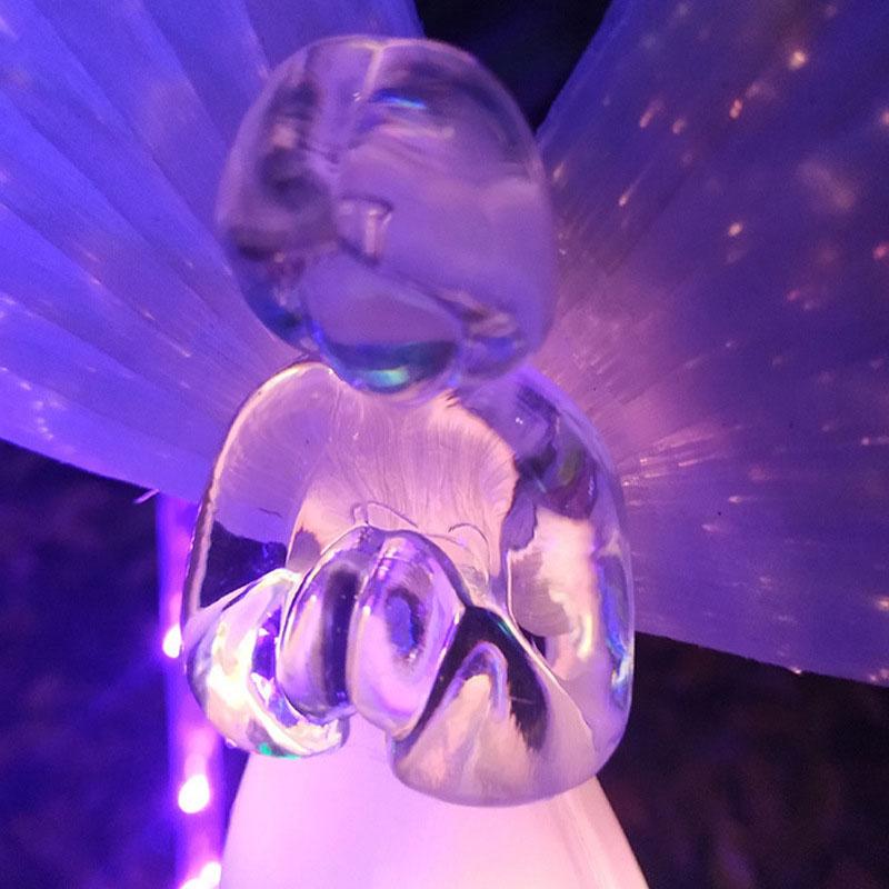 LED-Solar-Bodenlampe, Engelsstil, Solarlicht, Gartenlandschaft, Bodenlampe, Simulation, dekorative Rasenlampe, wasserdicht, bunte Lichter