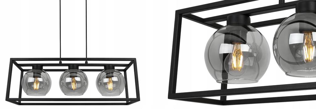 HANGING LAMP CAGE ELEGANT GLASS BALL