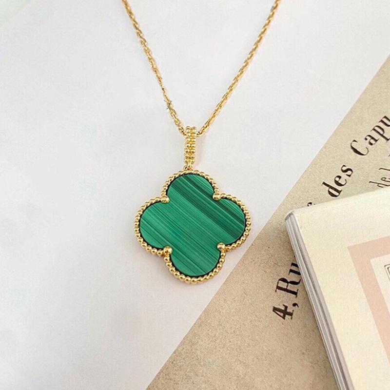 Seiko High Quality Natural Mother-Of-Pearl Four-Leaf Clover Necklace Fashion Temperament Women's Collarbone Chain