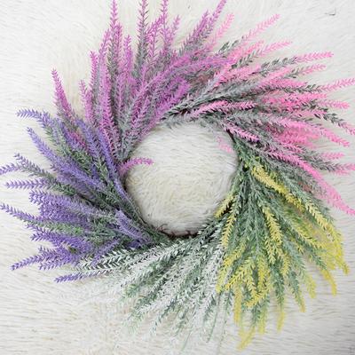 Guirnalda artificial de hojas redondas para primavera y verano para puerta de entrada, adorno colgante de pared