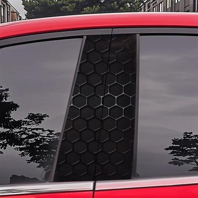 Durable Honeycomb Car Stickers DIY Scratch Resistant B Pillar Covers Self-adhesive Waterproof Car Styling Decoration Sticker