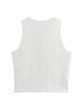 Zevity Women Fashion Sleeveless Buttons Hem Split Knitting Short Blouse Female Basic Slim Shirts Blusas Chic Crop Tops