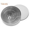 1 Set Circle Cookie Cutter Non-stick Multipurpose Stainless-Steel Practical Round Cookie Cutter Set Metal Baking Ring Kit Kitchen Supplies