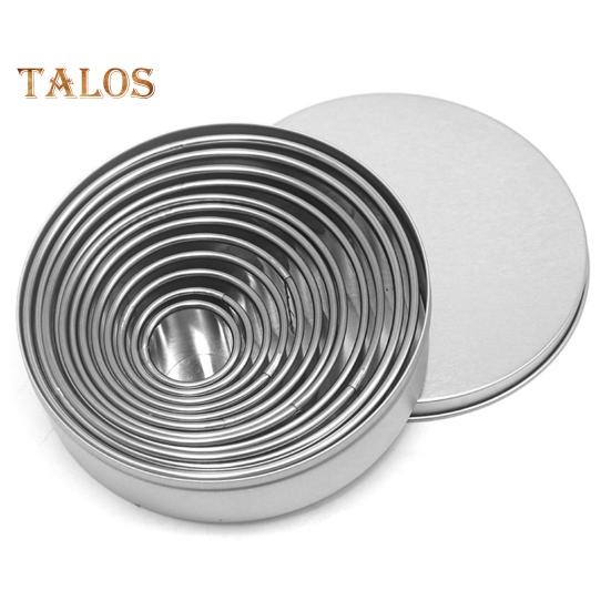 1 Set Circle Cookie Cutter Non-stick Multipurpose Stainless-Steel Practical Round Cookie Cutter Set Metal Baking Ring Kit Kitchen Supplies