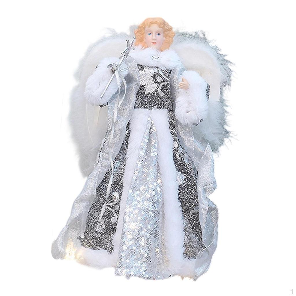 Angel Treetop Figurine Christmas Ornament Decoration for Bedroom