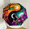 1pc Sunflower Hummingbird Yin Yang Umbrella with Plastic Handle,Suitable for All Seasons Home Travel Outdoor UmbrellaDD1206