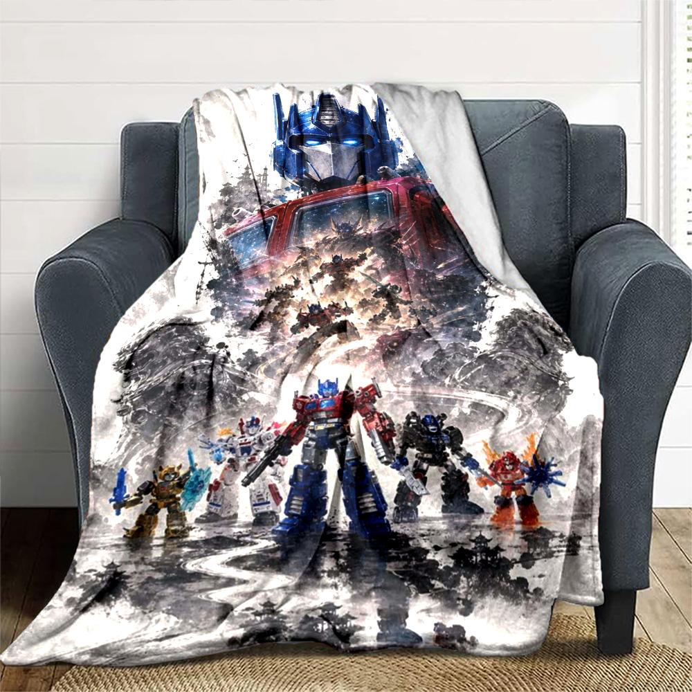 TRANSFORMERS Print Flannel Blanket High Quality Warm Comfortable Cover for All Seasons Perfect for Gifts Home Decor